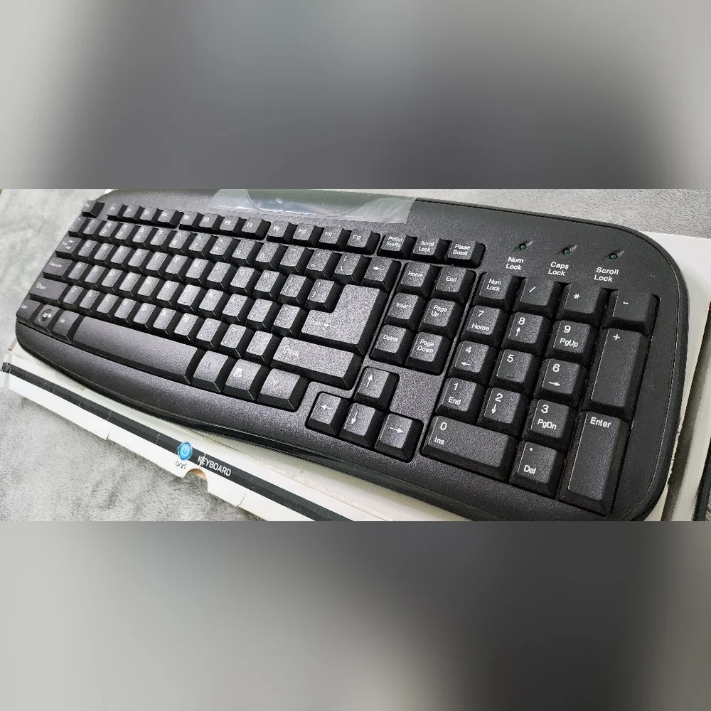 Onn USB Connect Keyboard Soft Touch Wired Color Black PC Computer Laptop Desktop